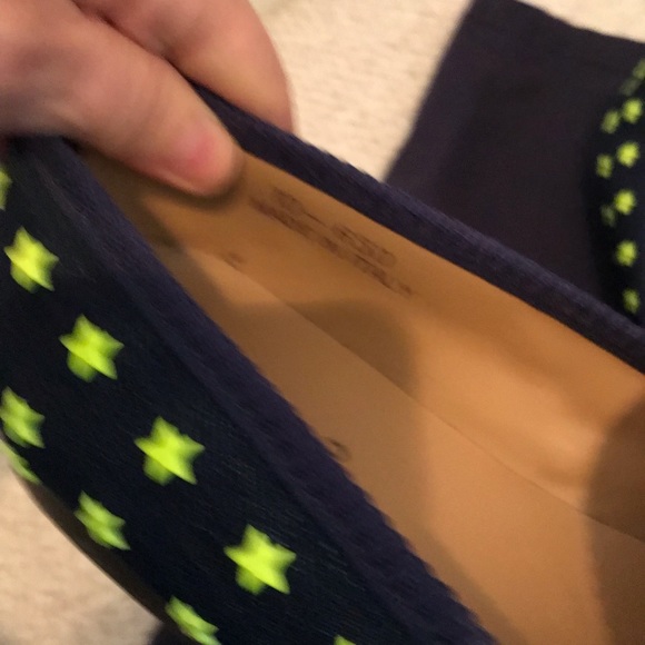Del Toto mens shoes navy with lime applied stars size 10 star name removed $550 - Picture 2 of 7